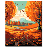 Painting by Numbers Colorful Autumn Trees I